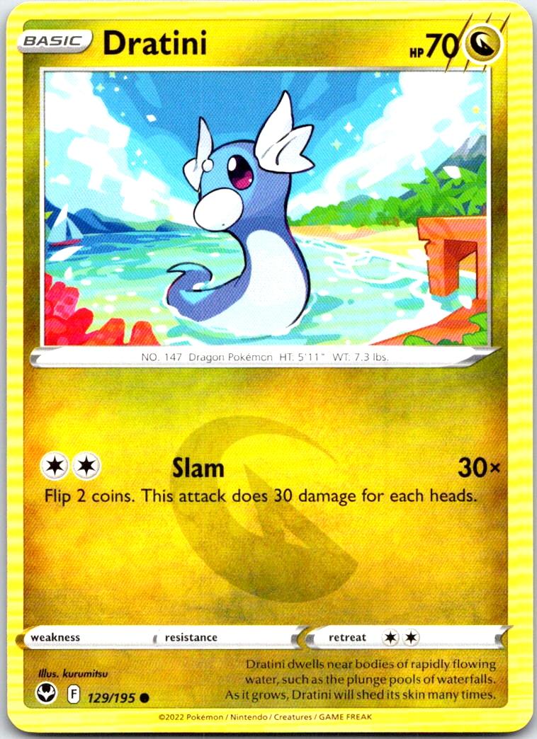 Dratini - 129/195 - - SILVER TEMPEST - Pokemon - Common | AB53-3