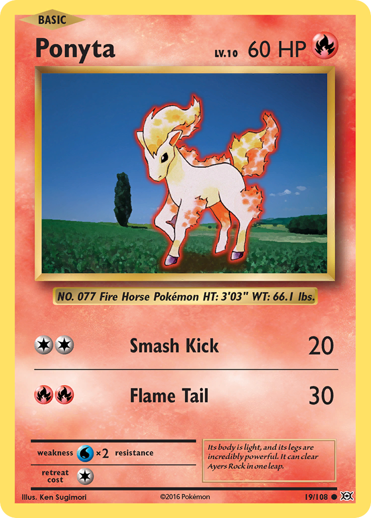 Ponyta - 19/108 - - EVOLUTIONS - Pokemon - Common | AA113-34