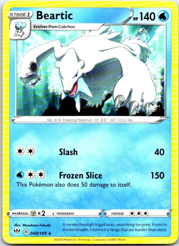 Beartic - 049/189 - - DARKNESS ABLAZE - Pokemon - Rare | AC19-10