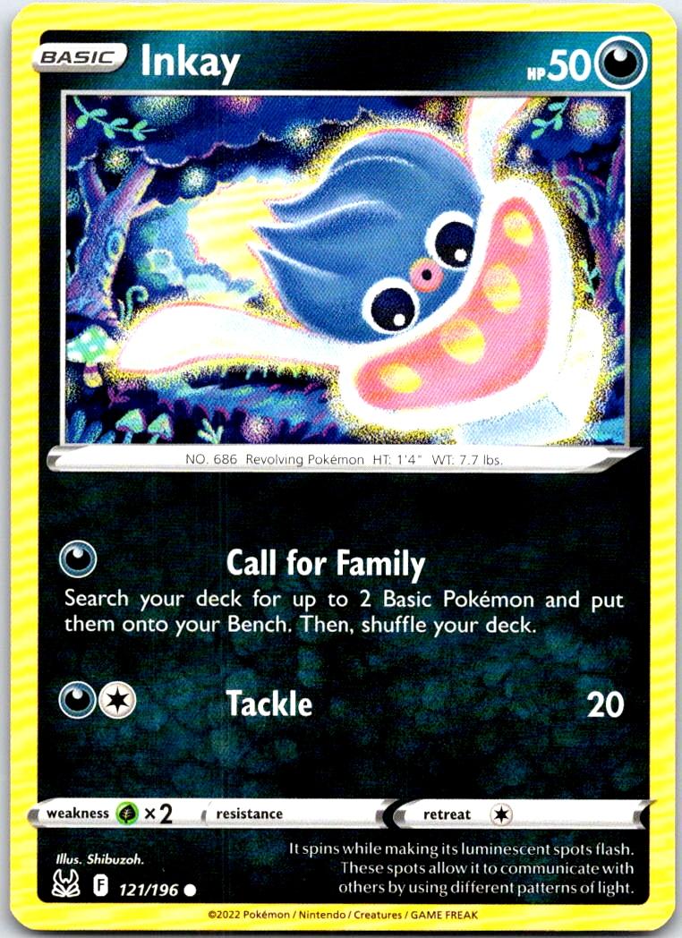 Inkay - 121/196 - - LOST ORIGIN - Pokemon - Common | AB43-26