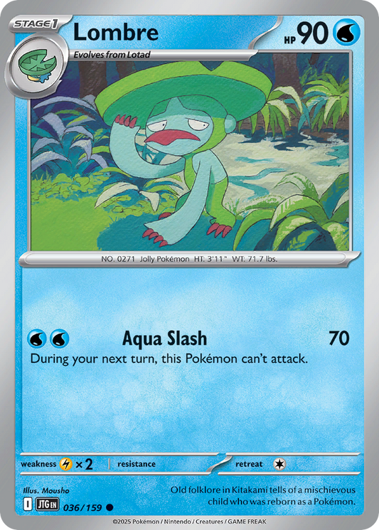 Lombre - 036/159 - Reverse Holo - JOURNEY TOGETHER - Pokemon - Common | AA72-38