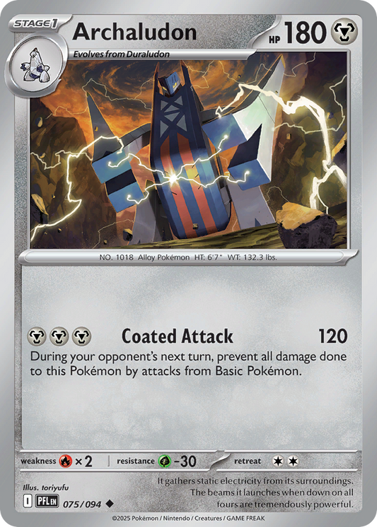 Archaludon - 075/094 - - PHANTASMAL FLAMES - Pokemon - Uncommon | AA29-60