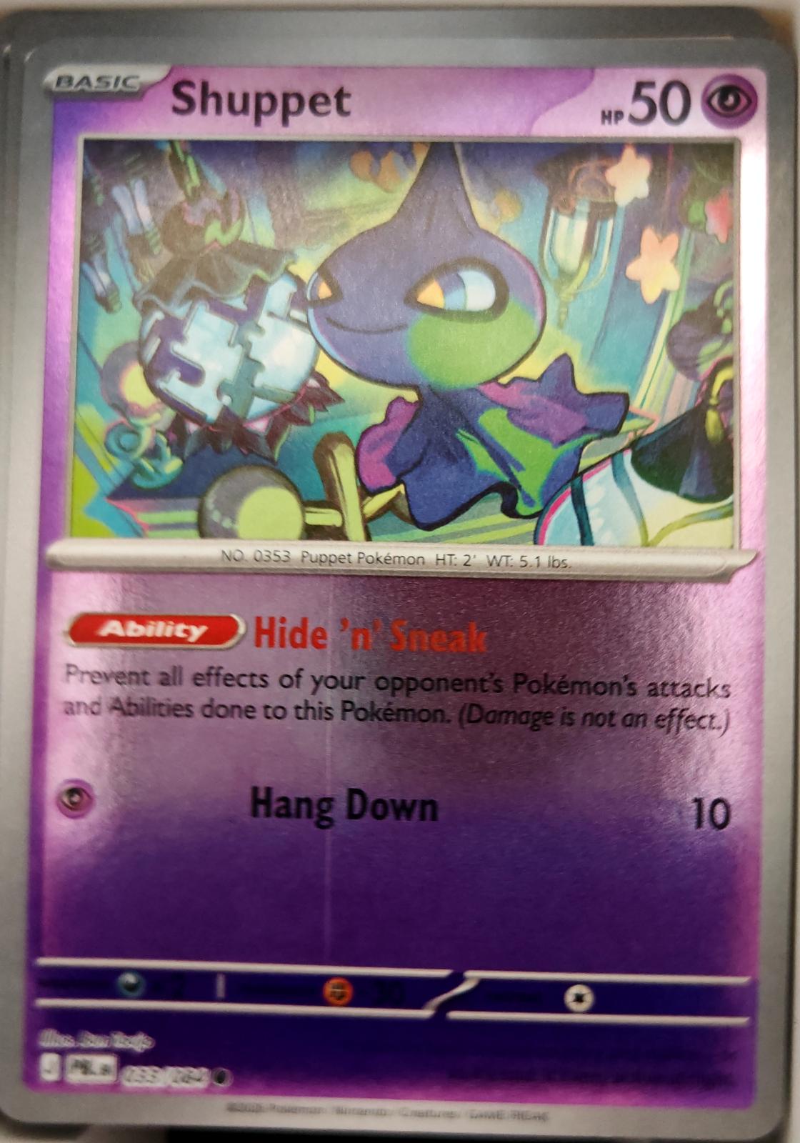 Shuppet - 033/084 - Reverse Holo - PITCH BLACK - Pokemon - Common | AA14-95