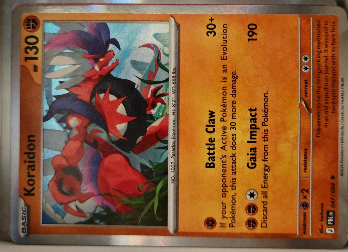 Koraidon - 047/084 - Holo - PITCH BLACK - Pokemon - Rare | AA14-32