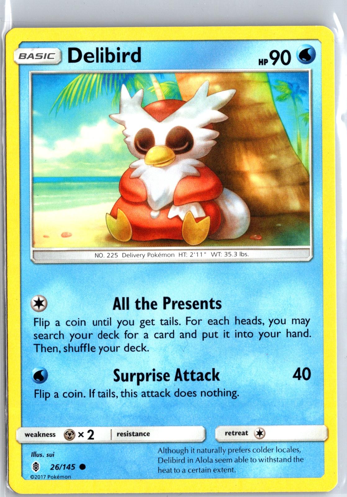 Delibird - 26/145 - - GUARDIANS RISING - Pokemon - Common | AB05-2