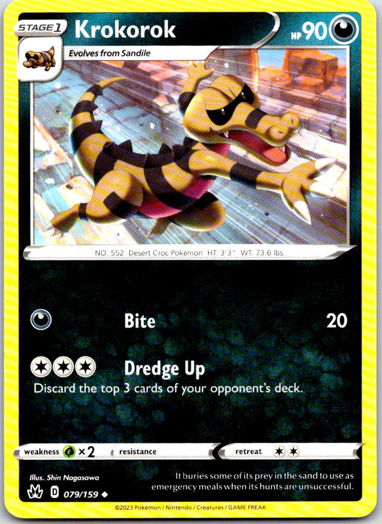 Krokorok - 079/159 - - CROWN ZENITH - Pokemon - Uncommon | AA103-27