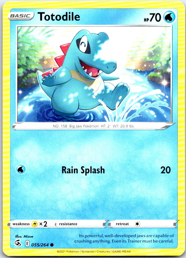 Totodile - 055/264 - - FUSION STRIKE - Pokemon - Common | AB38-18