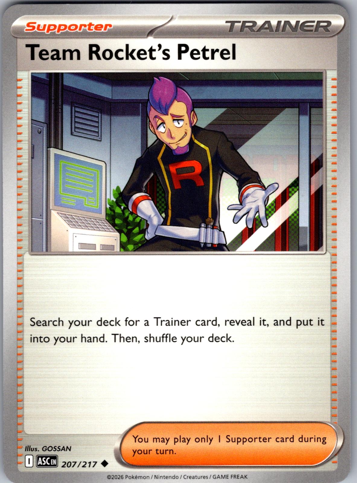 Team Rocket's Petrel - 207/217 - - ASCENDED HEROES - Pokemon - | AA77-22