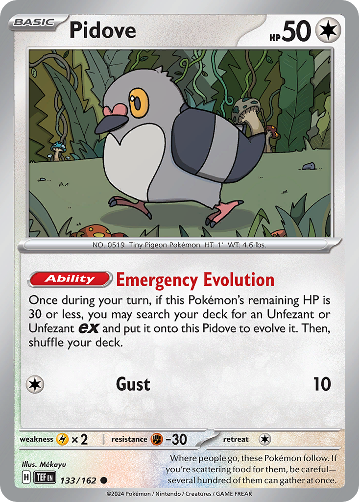 Pidove - 133/162 - - TEMPORAL FORCES - Pokemon - Common | AA21-93
