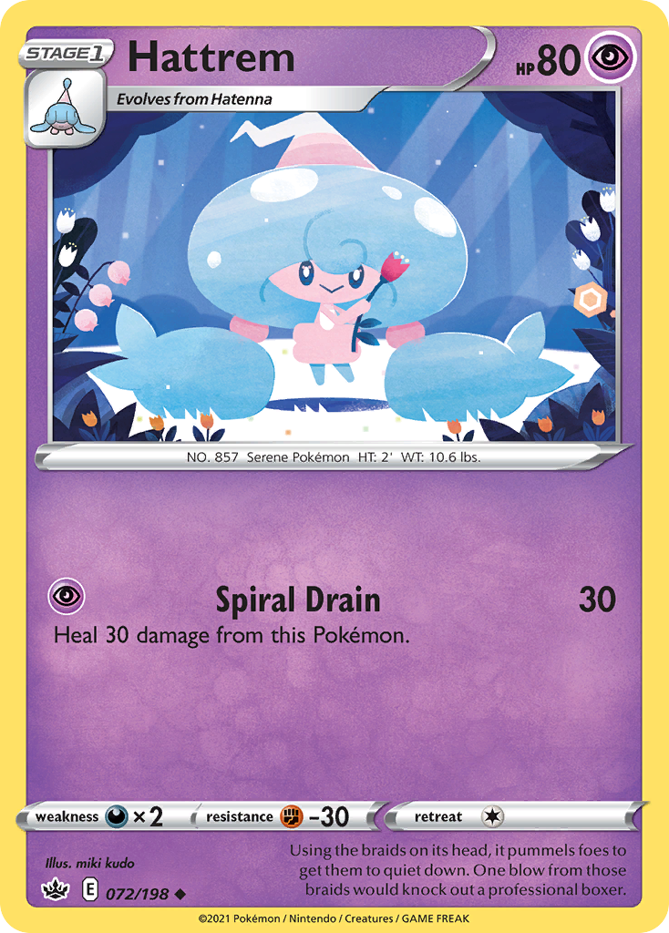 Hattrem - 072/198 - - CHILLING REIGN - Pokemon - Uncommon | AA58-16