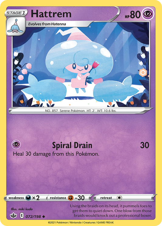 Hattrem - 072/198 - - CHILLING REIGN - Pokemon - Uncommon | AA58-16