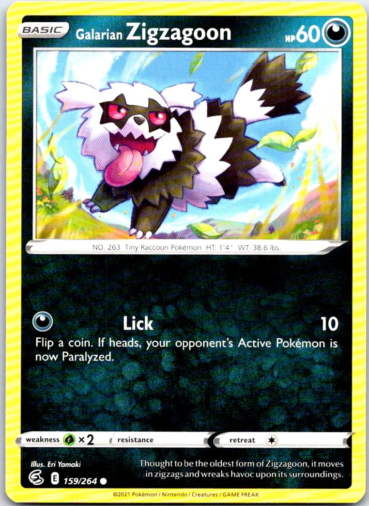 Galarian Zigzagoon - 159/264 - - FUSION STRIKE - Pokemon - Common | AB33-34