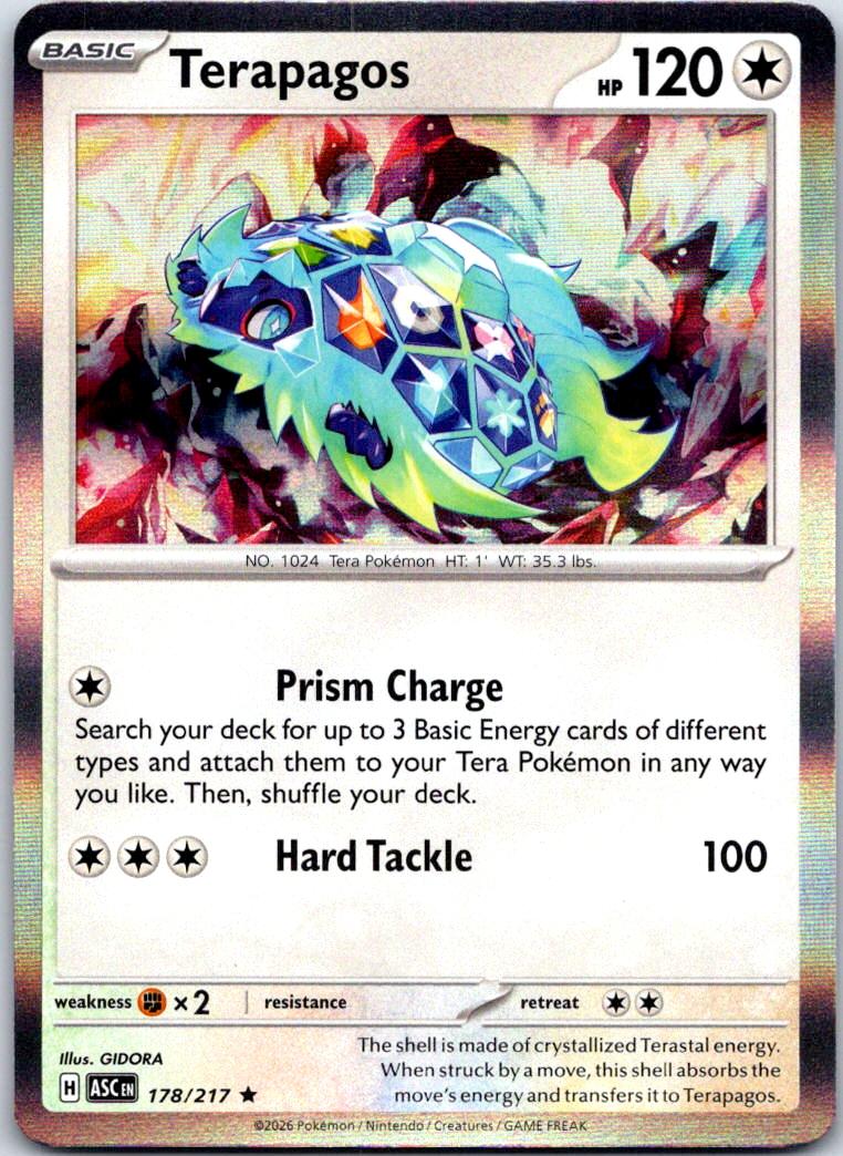 Terapagos - 178/217 - Holo - ASCENDED HEROES - Pokemon - Rare | AB06-17