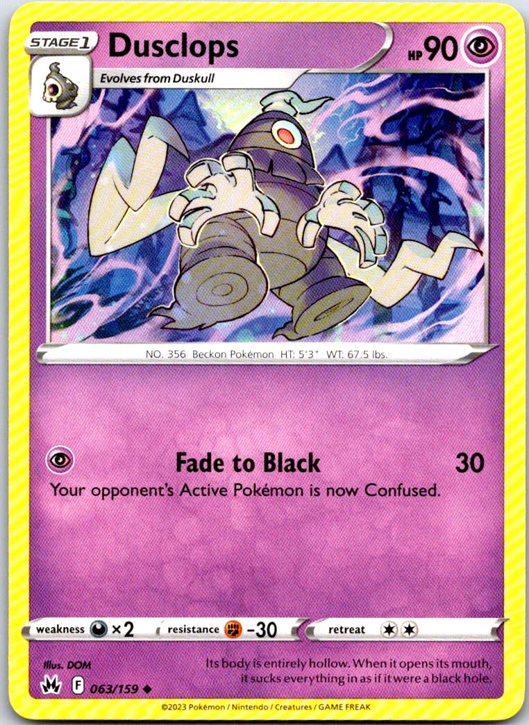 Dusclops - 063/159 - - CROWN ZENITH - Pokemon - Uncommon | AA102-18