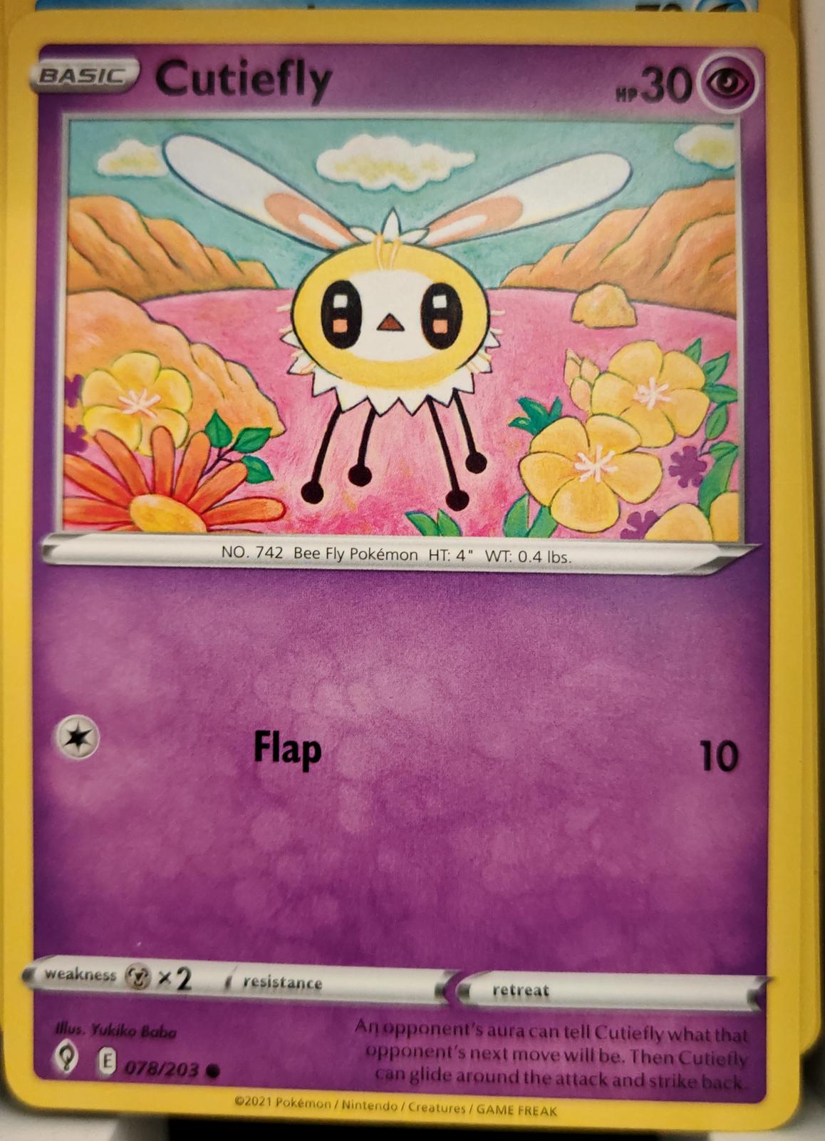Cutiefly - 078/203 - - EVOLVING SKIES - Pokemon - Common | AA03-73