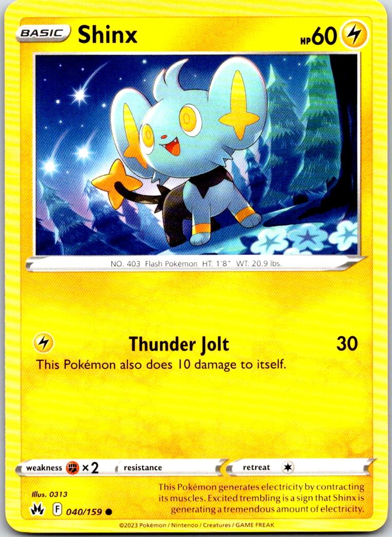 Shinx - 040/159 - - CROWN ZENITH - Pokemon - Common | AA101-39