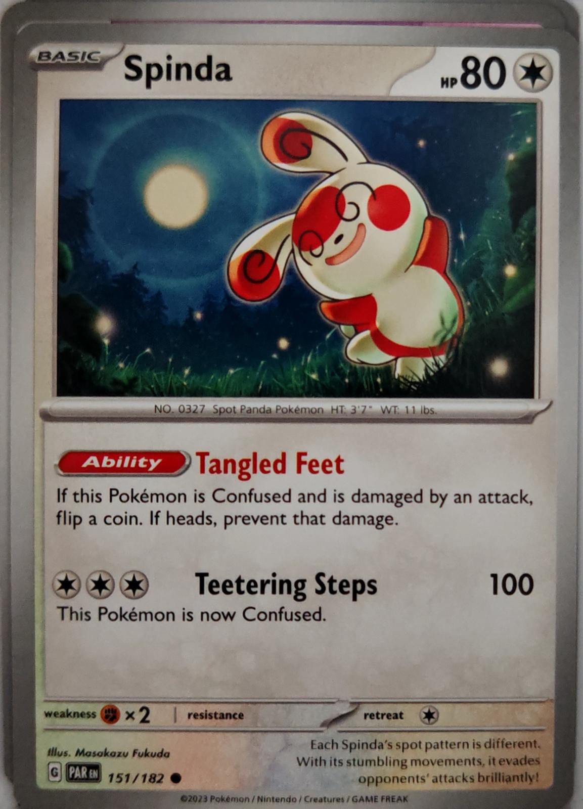 Spinda - 151/182 - - PARADOX RIFT - Pokemon - Common | AA42-3