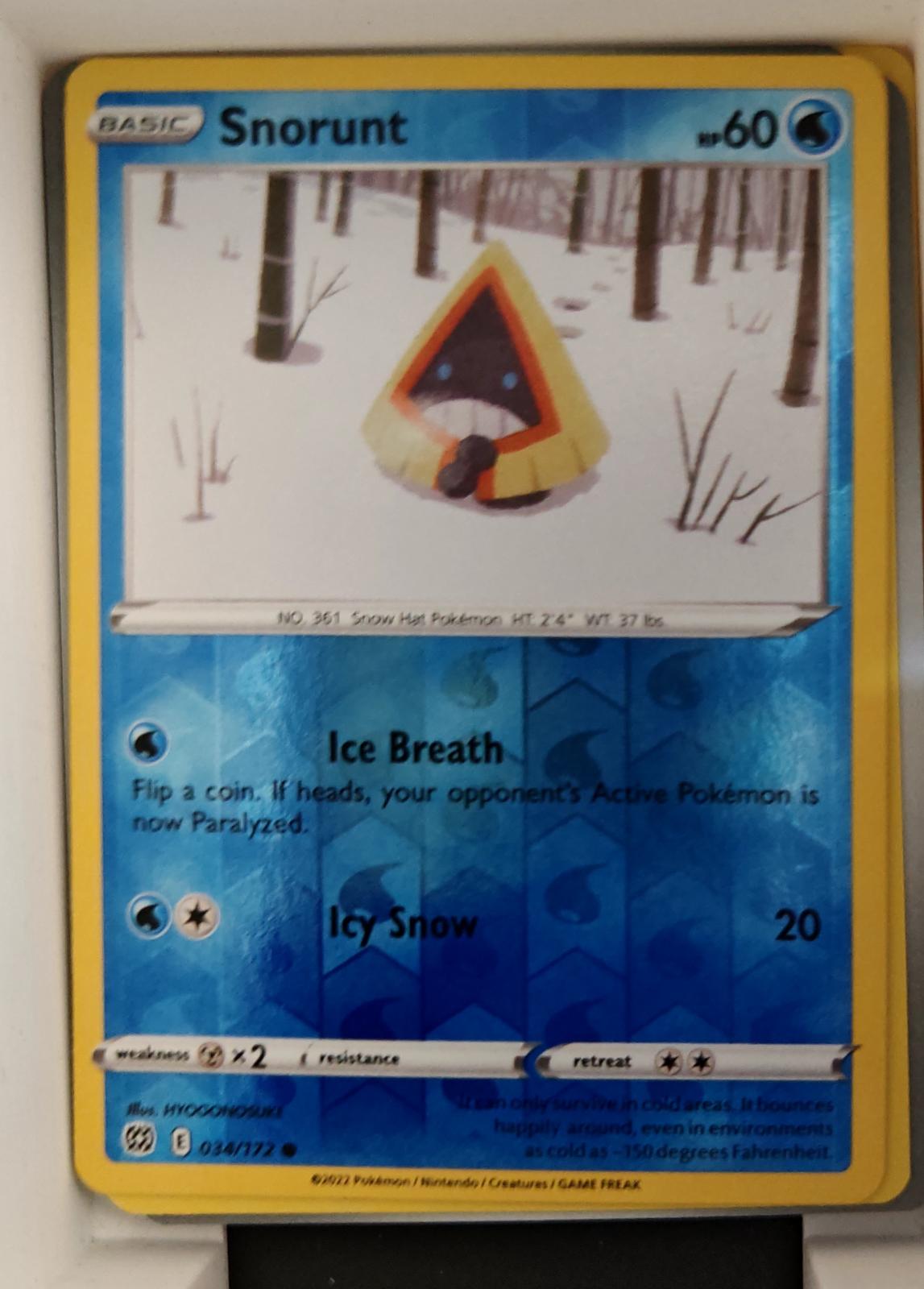Snorunt - 034/172 - Reverse Holo - BRILLIANT STARS - Pokemon - Common | AA22-12