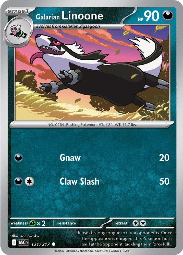 Galarian Linoone - 131/217 - - ASCENDED HEROES - Pokemon - Common | AA43-58