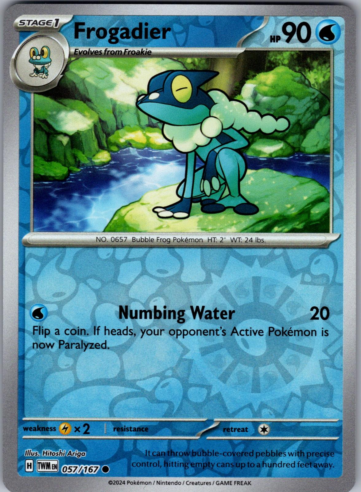 Frogadier - 057/167 - Reverse Holo - TWILIGHT MASQUERADE - Pokemon - | AA82-11