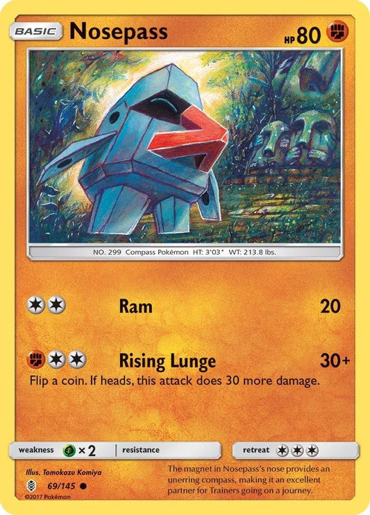 Nosepass - 69/145 - - GUARDIANS RISING - Pokemon - Common | AA73-17