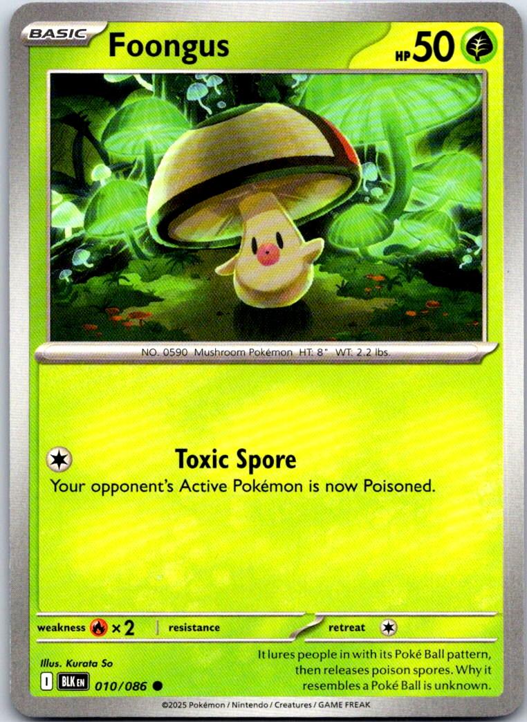 Foongus - 010/086 - - BLACK BOLT - Pokemon - Common | AA106-28