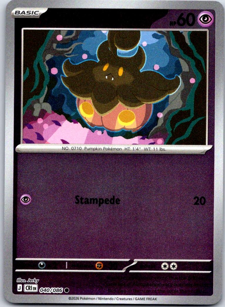 Pumpkaboo - 040/086 - Reverse Holo - CHAOS RISING - Pokemon - Common | AB01-24