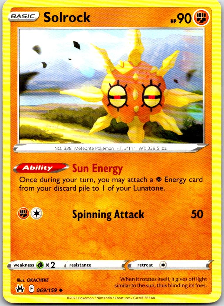 Solrock - 069/159 - - CROWN ZENITH - Pokemon - Uncommon | AA102-40