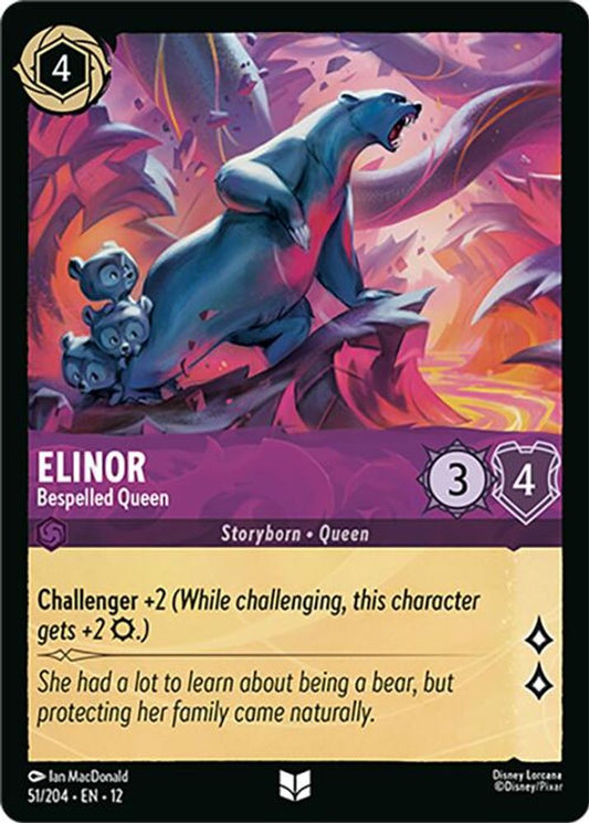 Elinor - Bespelled Queen - 51/204 - - WILDS UNKNOWN - Lorcana - | LAA01-18