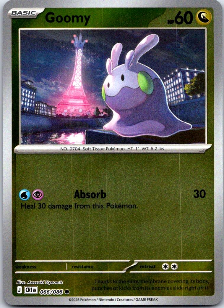 Goomy - 066/086 - Reverse Holo - CHAOS RISING - Pokemon - Common | AA132-10