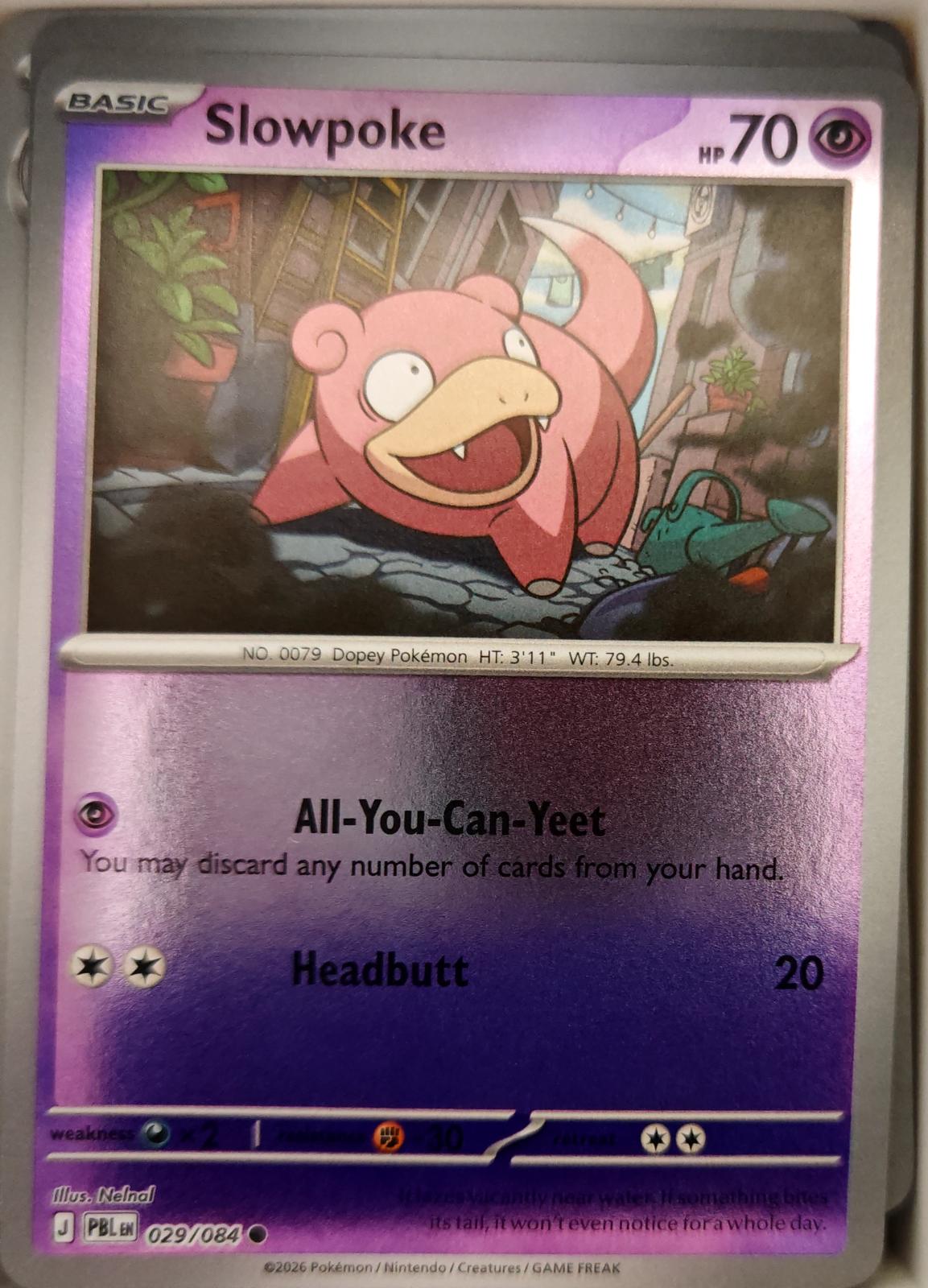 Slowpoke - 029/084 - Reverse Holo - PITCH BLACK - Pokemon - Common | AA14-85