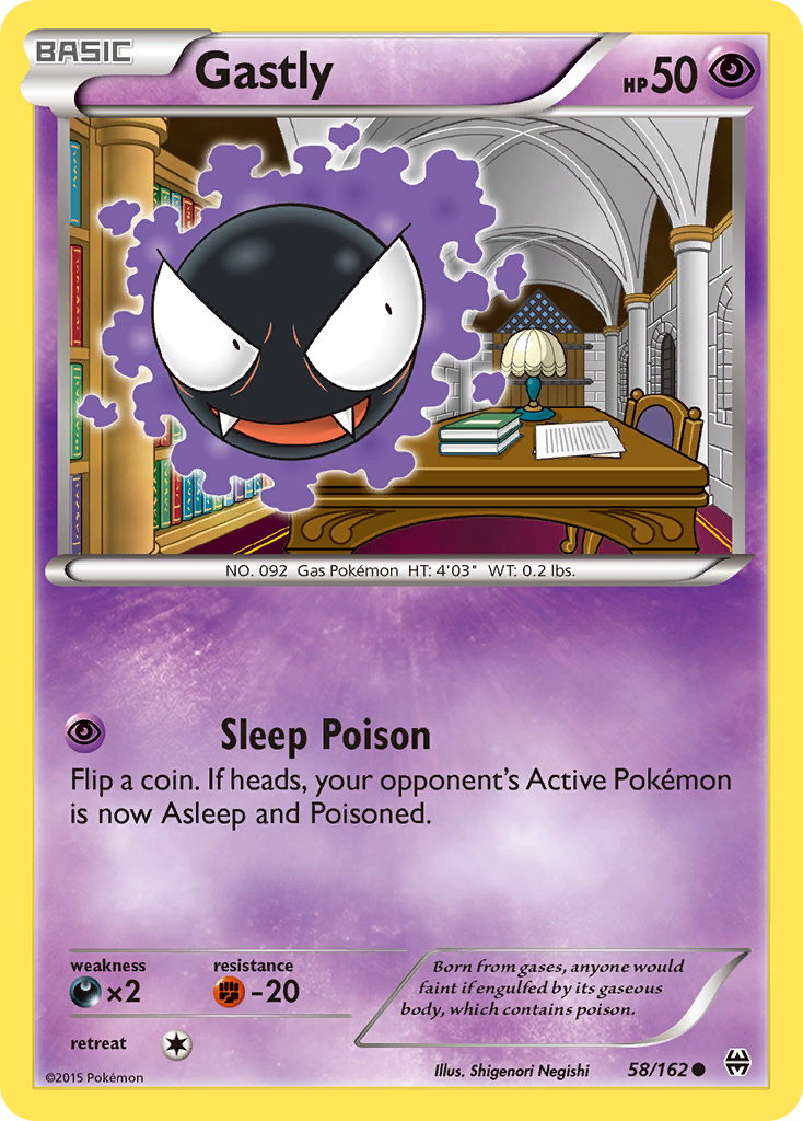 Gastly - 58/162 - - BREAKTHROUGH - Pokemon - Common | AA99-23