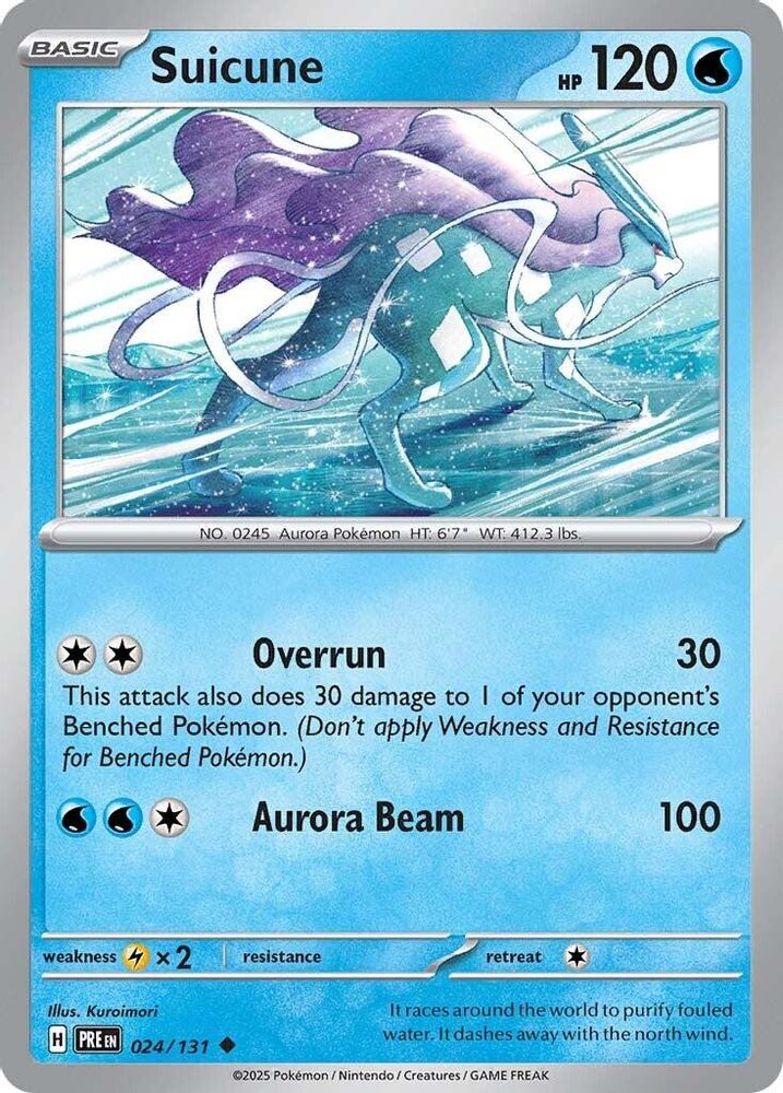 Suicune - 024/131 - - PRISMATIC EVOLUTIONS - Pokemon - Uncommon | AA27-27