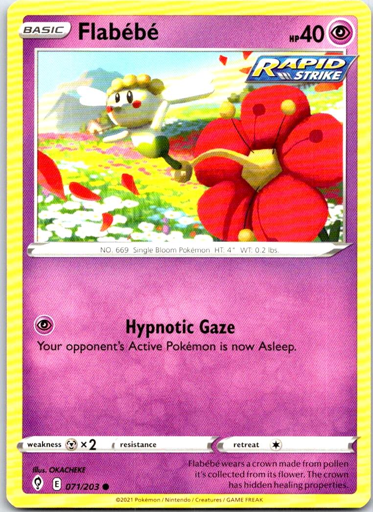 Flabebe - 071/203 - - EVOLVING SKIES - Pokemon - Common | AB37-49