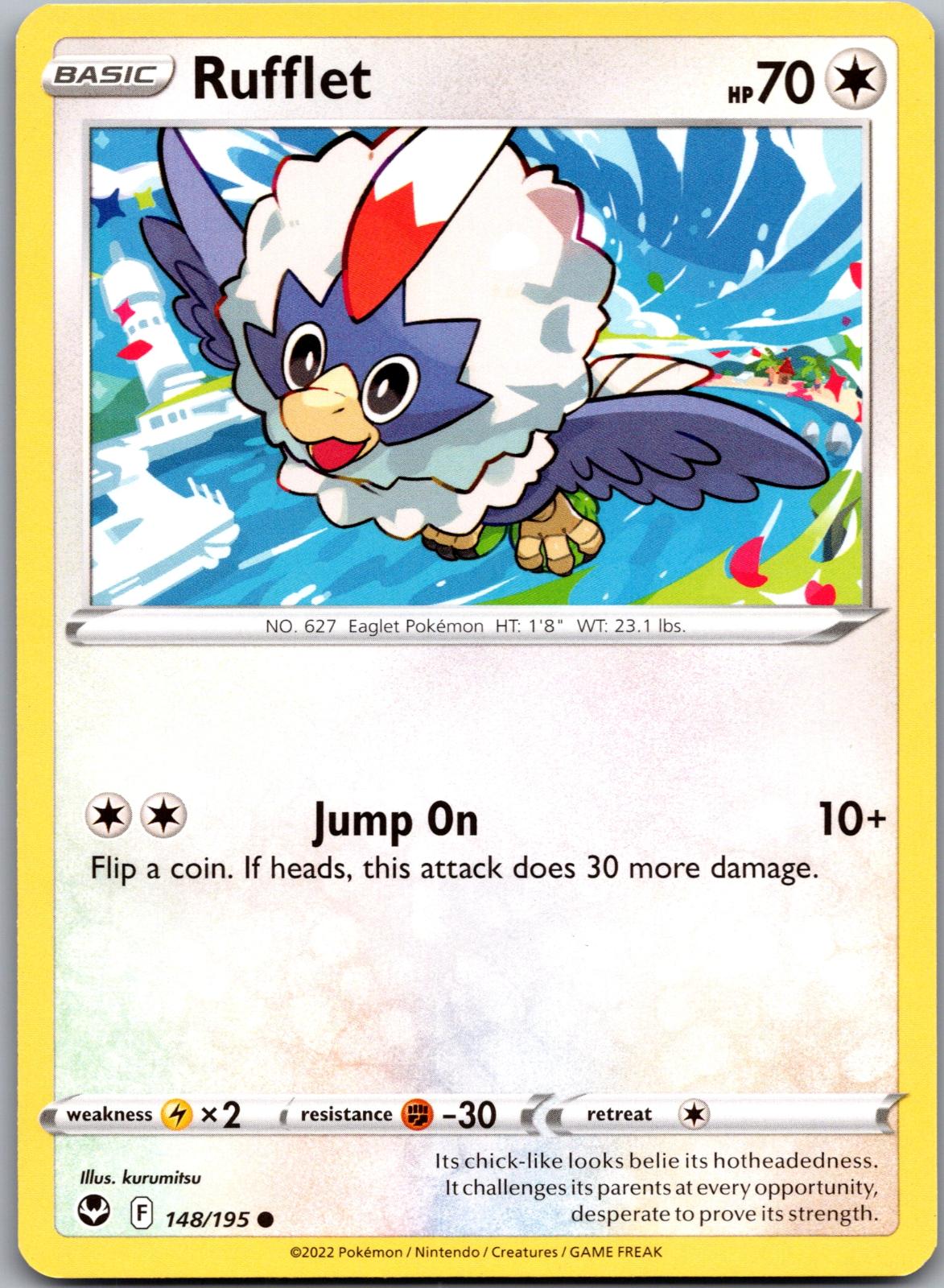 Rufflet - 148/195 - - SILVER TEMPEST - Pokemon - Common | AA90-46