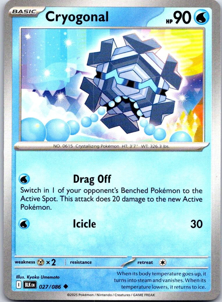 Cryogonal - 027/086 - - BLACK BOLT - Pokemon - Uncommon | AA112-48