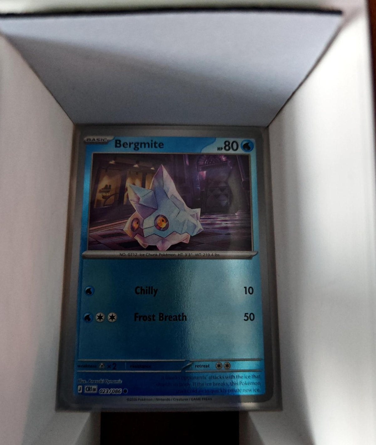 Bergmite - 023/086 - Reverse Holo - CHAOS RISING - Pokemon - Common | AA61-12