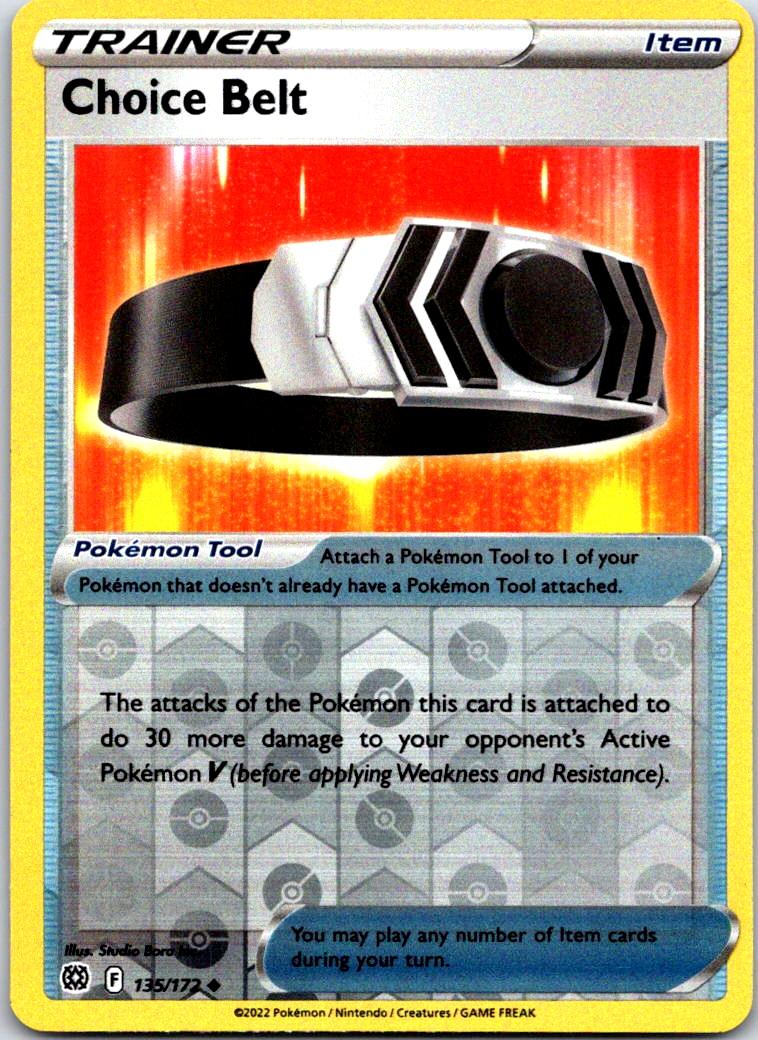 Choice Belt - 135/172 - Reverse Holo - BRILLIANT STARS - Pokemon - | AB14-12