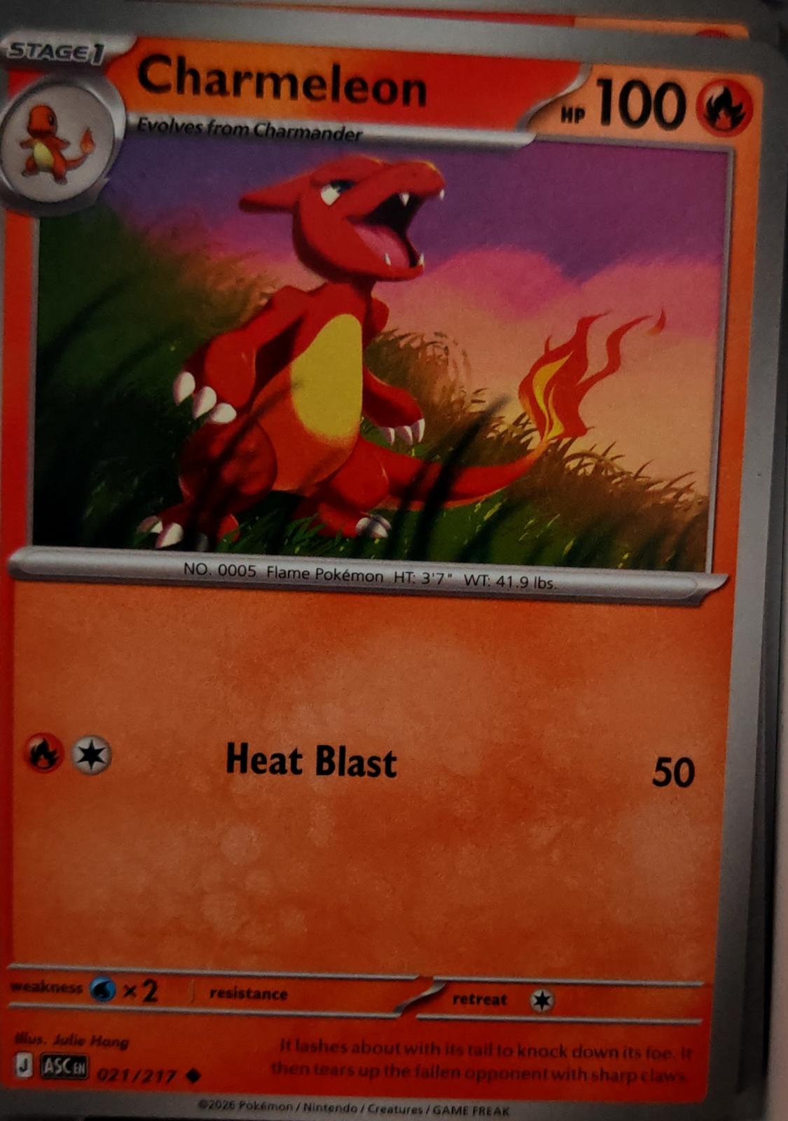 Charmeleon - 021/217 - - ASCENDED HEROES - Pokemon - Uncommon | AA43-66