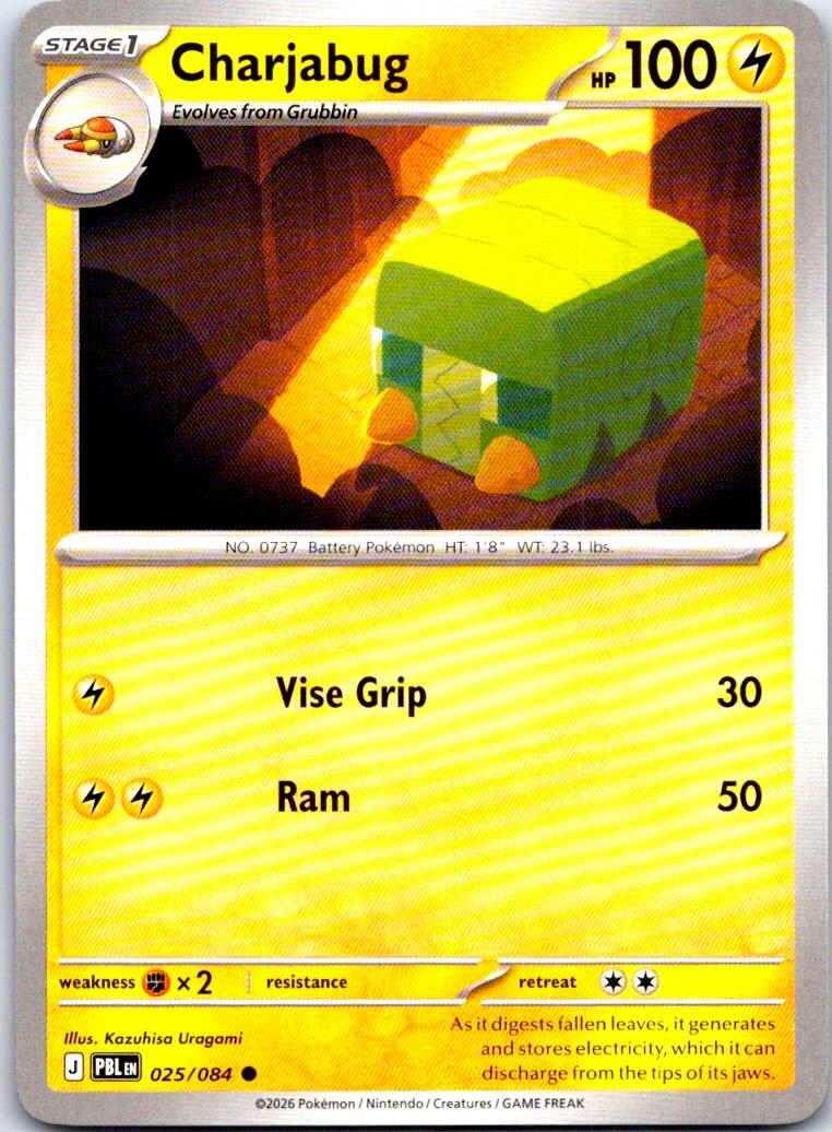 Charjabug - 025/084 - - PITCH BLACK - Pokemon - Common | AB27-45