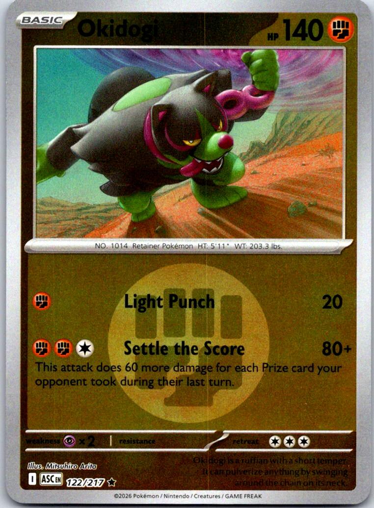 Okidogi (Energy Symbol Pattern) - 122/217 - Reverse Holo - ASCENDED HEROES - Pokemon - | AB03-19