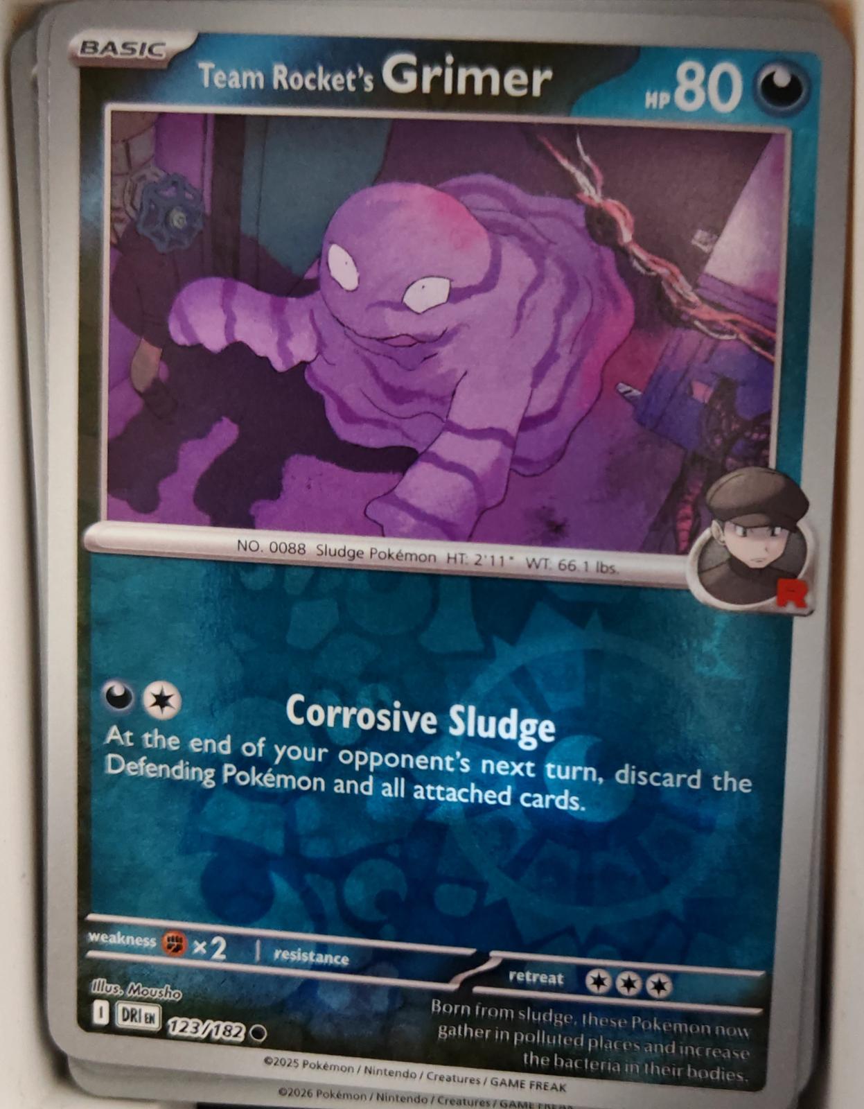 Team Rocket's Grimer - 123/182 - Reverse Holo - DESTINED RIVALS - Pokemon - | AA19-46
