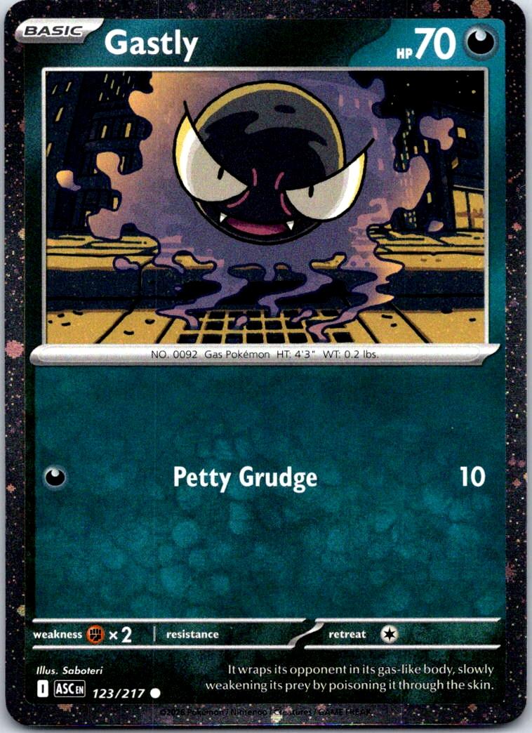 Gastly - 123/217 - Holo - ASCENDED HEROES - Pokemon - Common | AA121-23