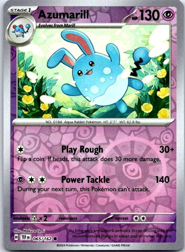 Azumarill - 065/162 - Reverse Holo - TEMPORAL FORCES - Pokemon - | AC15-17