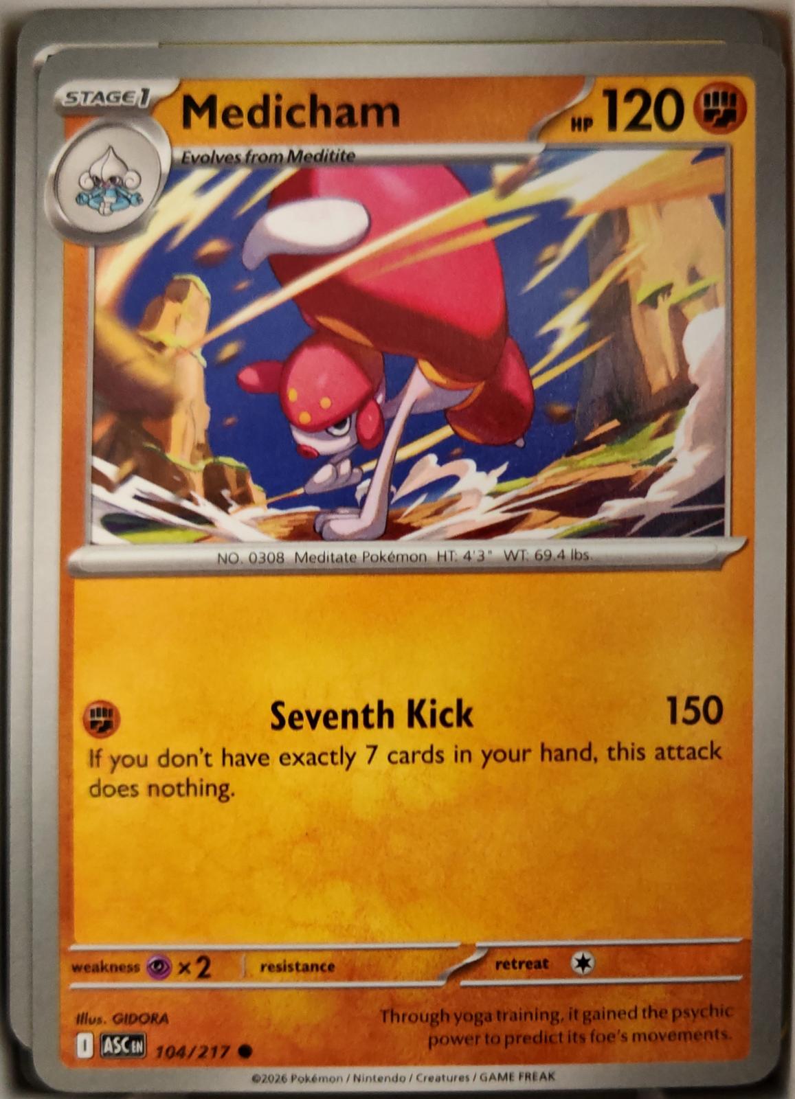 Medicham - 104/217 - - ASCENDED HEROES - Pokemon - Common | AA11-96