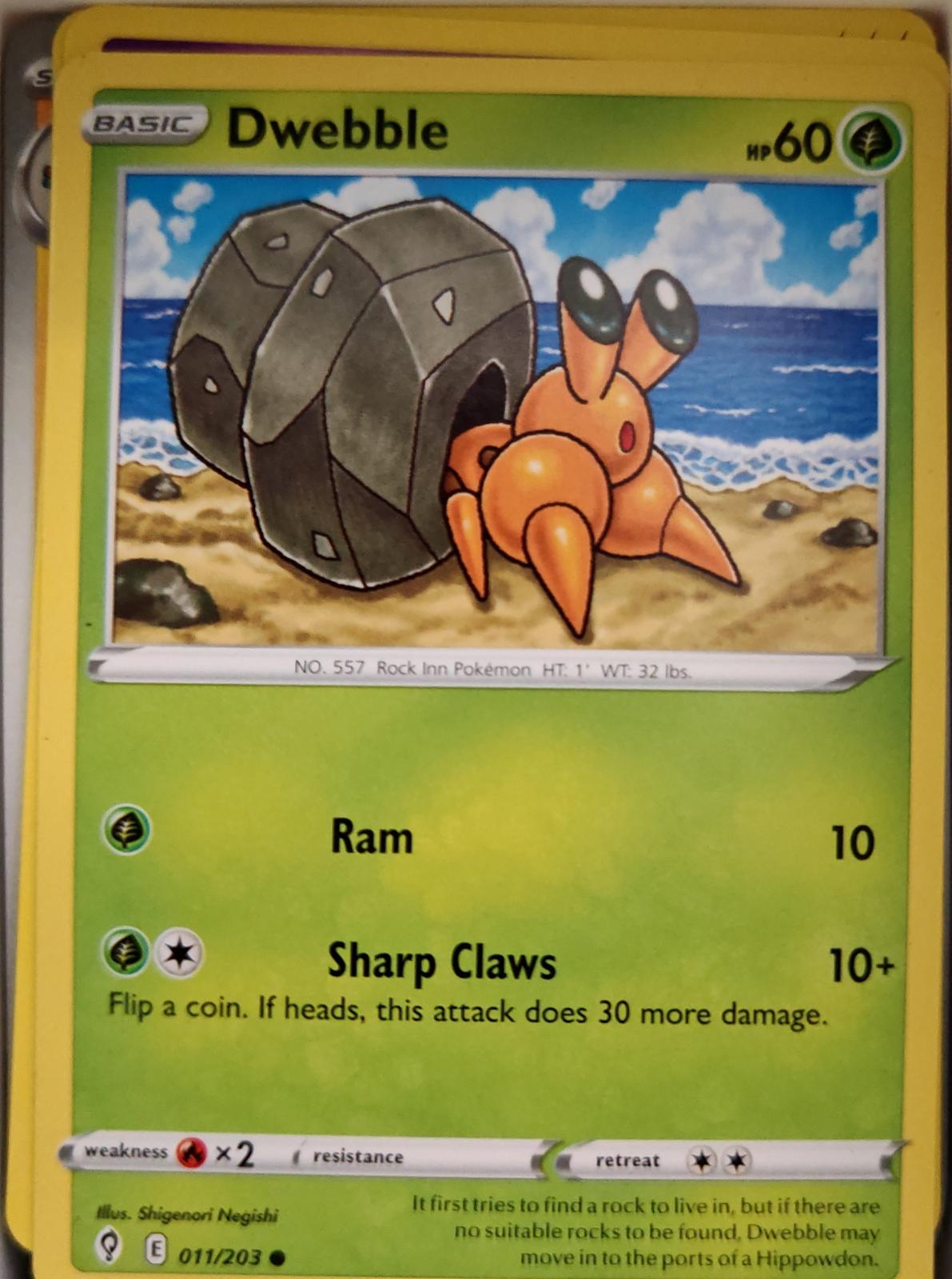 Dwebble - 011/203 - - EVOLVING SKIES - Pokemon - Common | AA03-46