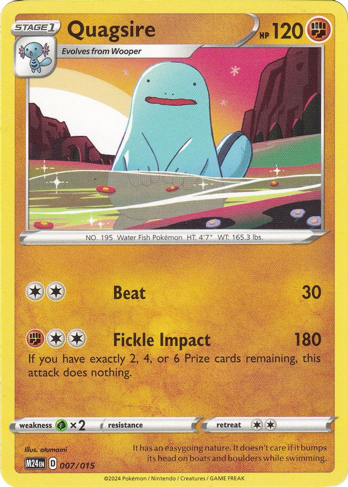 Quagsire - 007/015 - - MCDONALD'S PROMOS 2024 - Pokemon - Promo | AA73-46