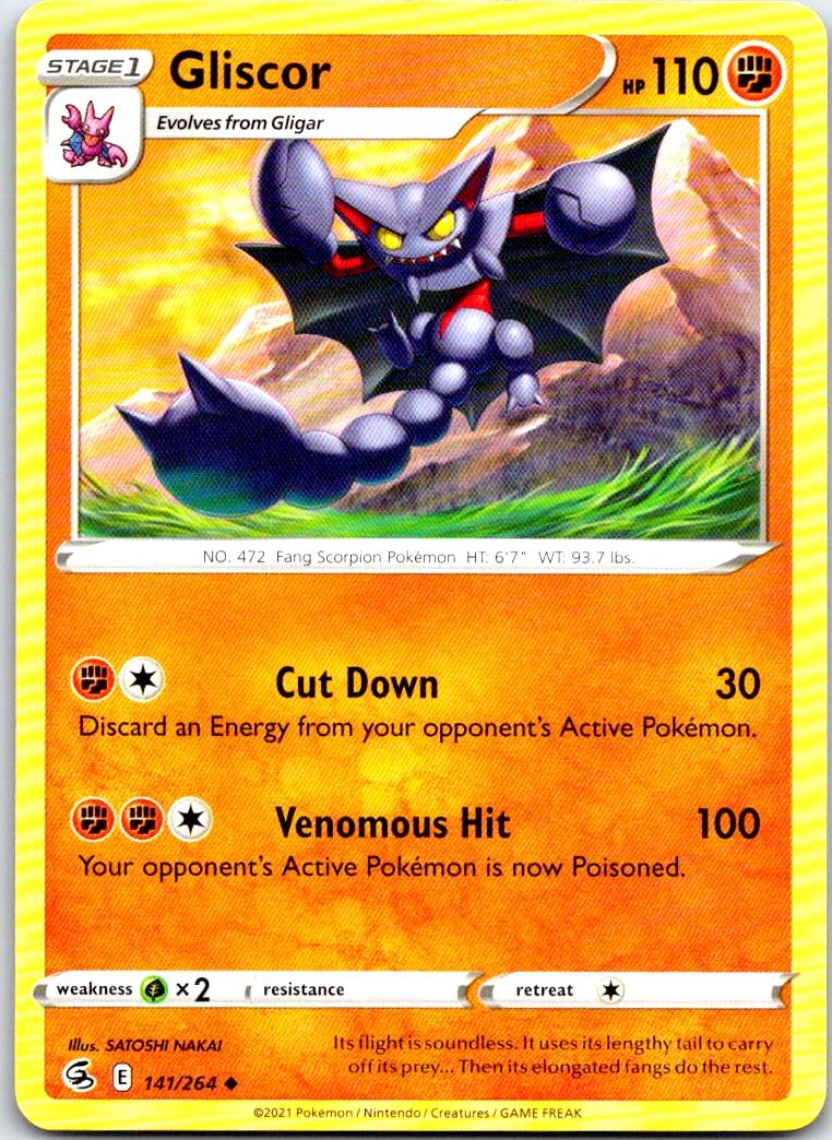 Gliscor - 141/264 - - FUSION STRIKE - Pokemon - Uncommon | AB39-20