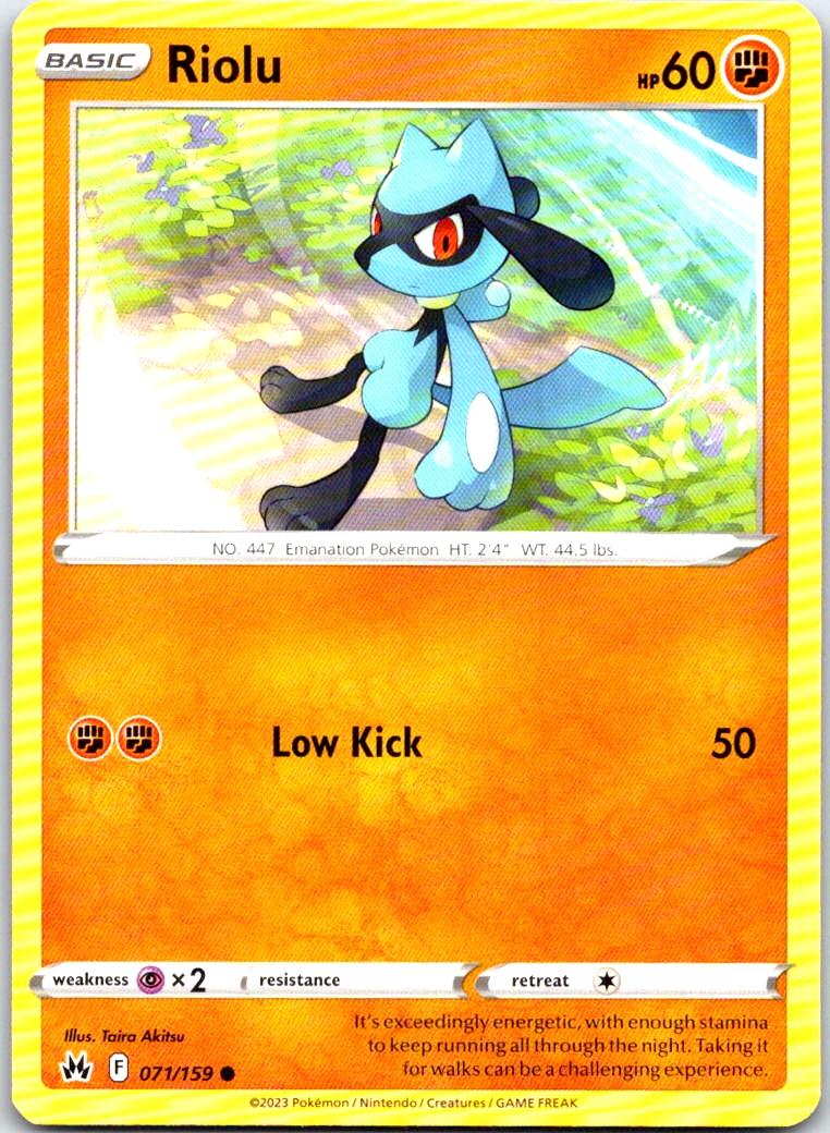 Riolu - 071/159 - - CROWN ZENITH - Pokemon - Common | AB47-22