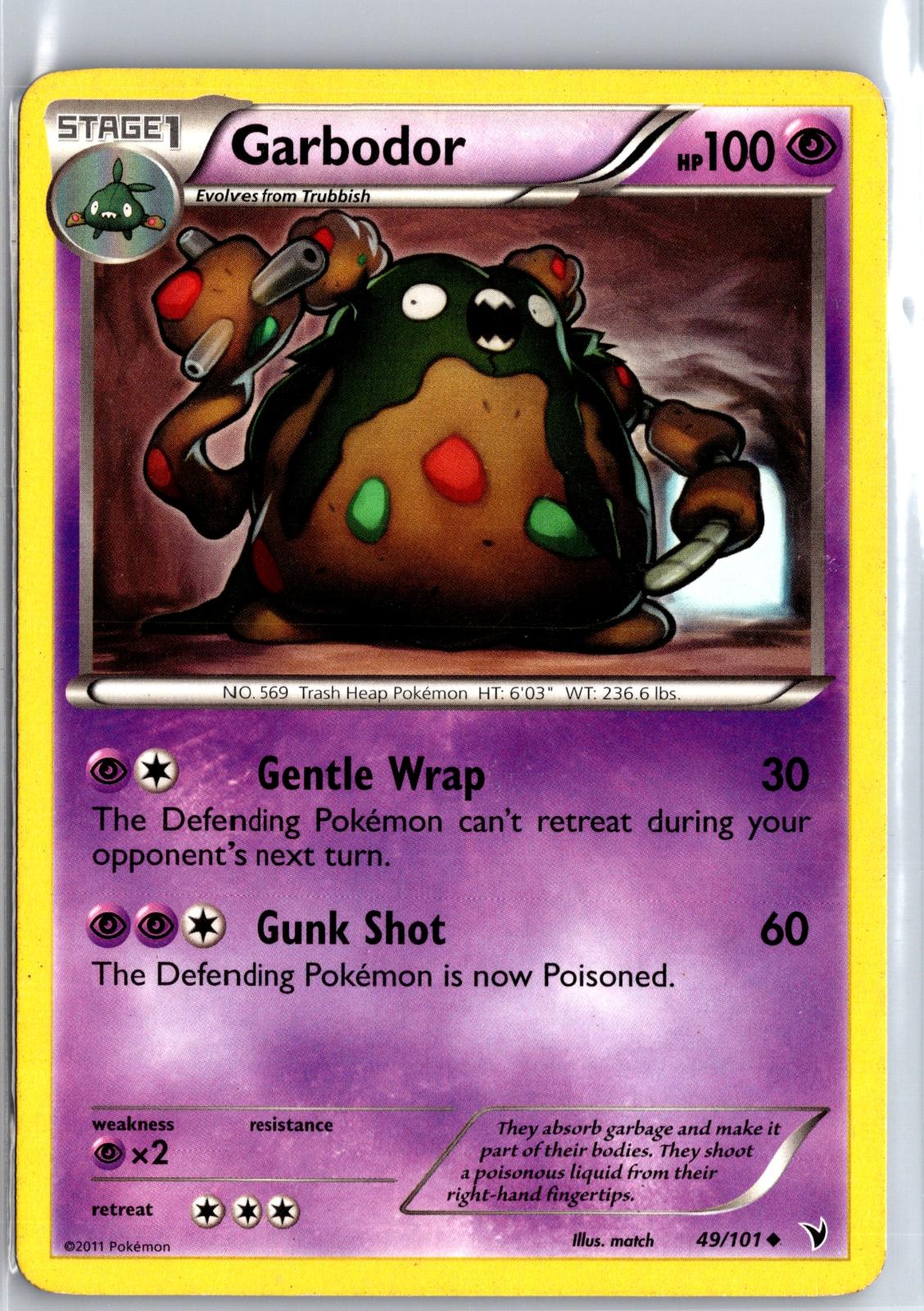 Garbodor - 49/101 - - NOBLE VICTORIES - Pokemon - Uncommon | AA129-61